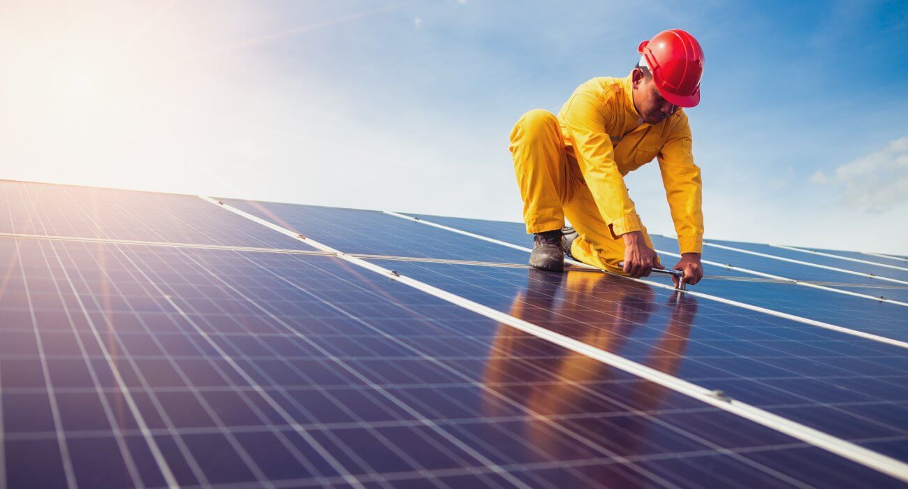 Solar panel installation field